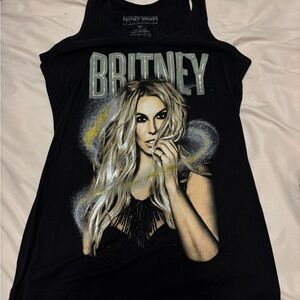 Black Graphic Tank Top